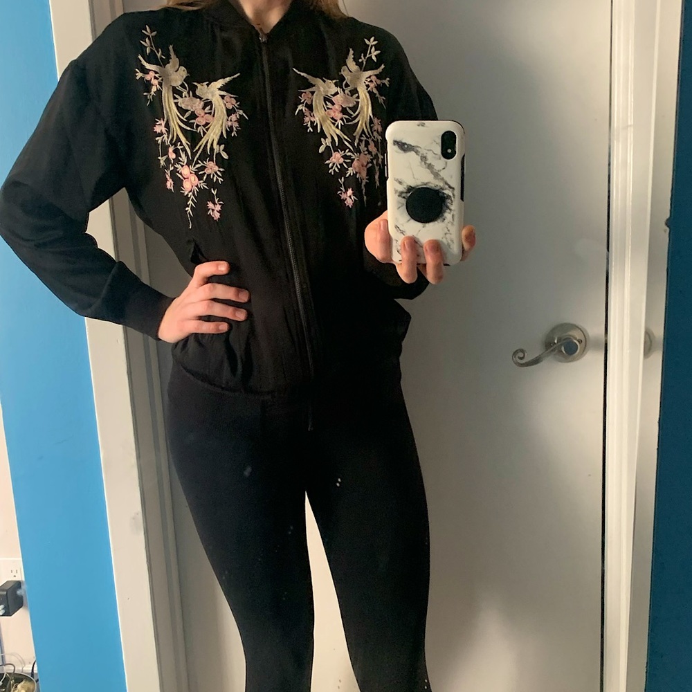 Buffalo David Bitton Embroidered Bomber Jacket